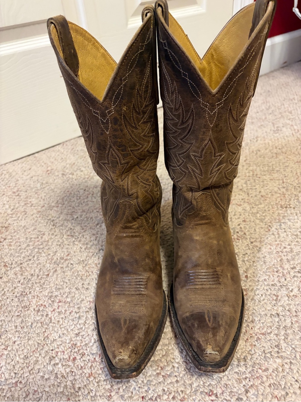 Cavender’s by Old Gringo Brown Embroidered Leather Western Boots
